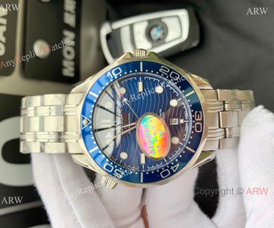 Swiss Omega Diver 300M Watch Replica Watch SS Blue Ceramic